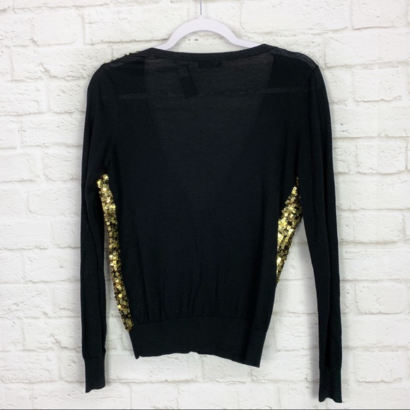 Moda International Gold Sequin Pailette Cardigan M - Picture 5 of 6